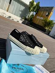 Prada Double Wheel Gabardine Sneakers Black - 5