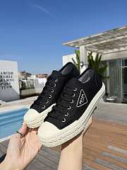 Prada Double Wheel Gabardine Sneakers Black - 4