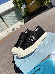Prada Double Wheel Gabardine Sneakers Black - 2