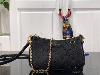 Louis Vuitton Pouch On Strap Empreinte Leather Black 19cm