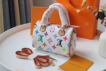 Louis Vuiiton Speedy Mini Multicolor White 15cm