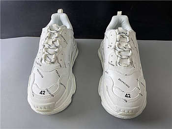 Balenciaga Triple S All White Sneakers