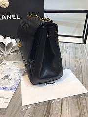 Chanel Flap Bag Grained Calfskin Black 33cm - 3