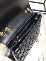 Chanel Flap Bag Grained Calfskin Black 33cm - 5