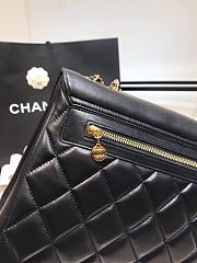 Chanel Flap Bag Grained Calfskin Black 33cm - 6