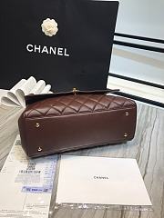Chanel Flap Bag Grained Calfskin Brown 92233 33cm - 2