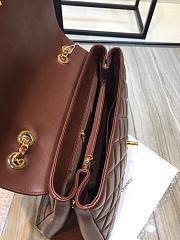 Chanel Flap Bag Grained Calfskin Brown 92233 33cm - 4