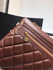 Chanel Flap Bag Grained Calfskin Brown 92233 33cm - 6