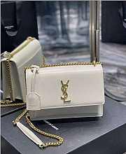 YSL Large Sunset Leather White 22cm - 1