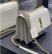 YSL Large Sunset Leather White 22cm - 6