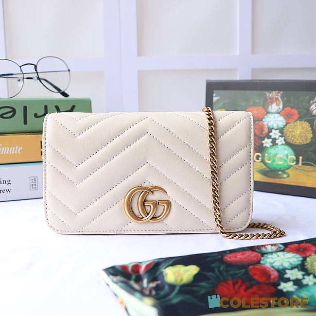 Gucci GG Marmont Mini Bag White 18cm - 1