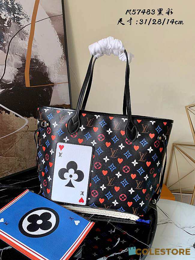 Louis Vuitton Game On Neverfull MM Black 31cm - 1
