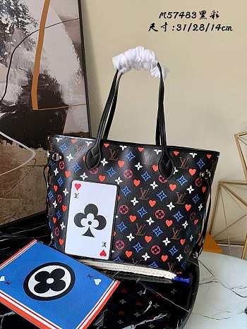 Louis Vuitton Game On Neverfull MM Black 31cm