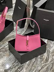 YSL Hobo Bag In Smooth Leather Pink 25cm - 1