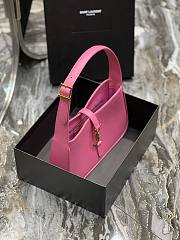 YSL Hobo Bag In Smooth Leather Pink 25cm - 3