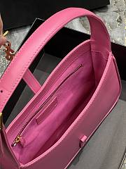 YSL Hobo Bag In Smooth Leather Pink 25cm - 4