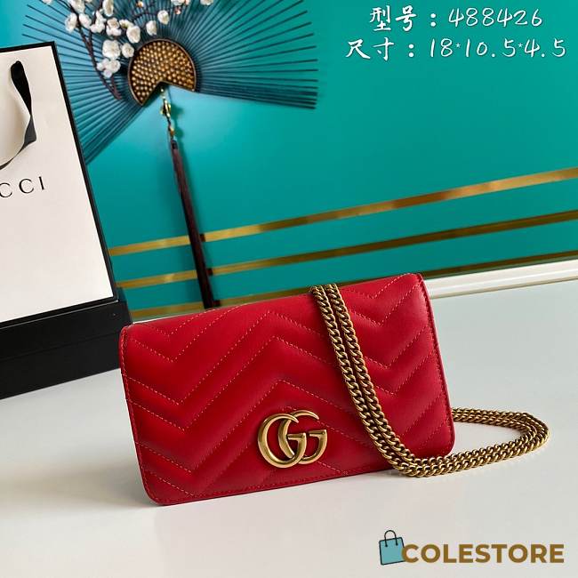 Gucci GG Marmont Mini Bag Red 18cm - 1