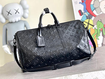 Louis Vuiiton M57963 Keepall 50 in Black Cowhide Leather 