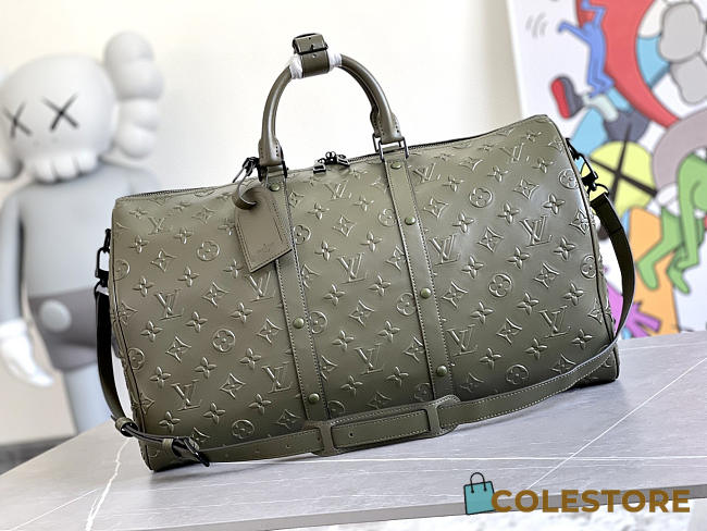 Louis Vuiiton M57963 Keepall 50 in Khaki Cowhide Leather - 1