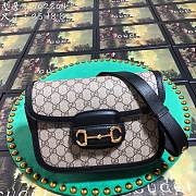 Gucci Horsebit In Blue Canvas 602204 Size 25cm - 1
