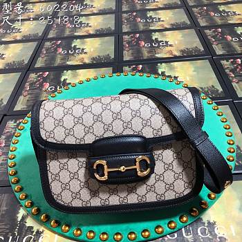 Gucci Horsebit In Blue Canvas 602204 Size 25cm