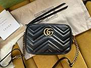 Gucci GG Marmont matelassé mini bag black leather 448065 Size 18x6x12cm - 1
