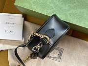 Gucci GG Marmont matelassé mini bag black leather 448065 Size 18x6x12cm - 6