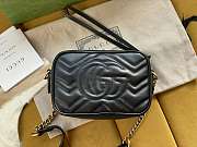 Gucci GG Marmont matelassé mini bag black leather 448065 Size 18x6x12cm - 3