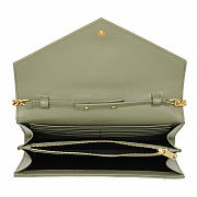 YSL Monogramme Chain Wallet Pistache 22.5cm - 3