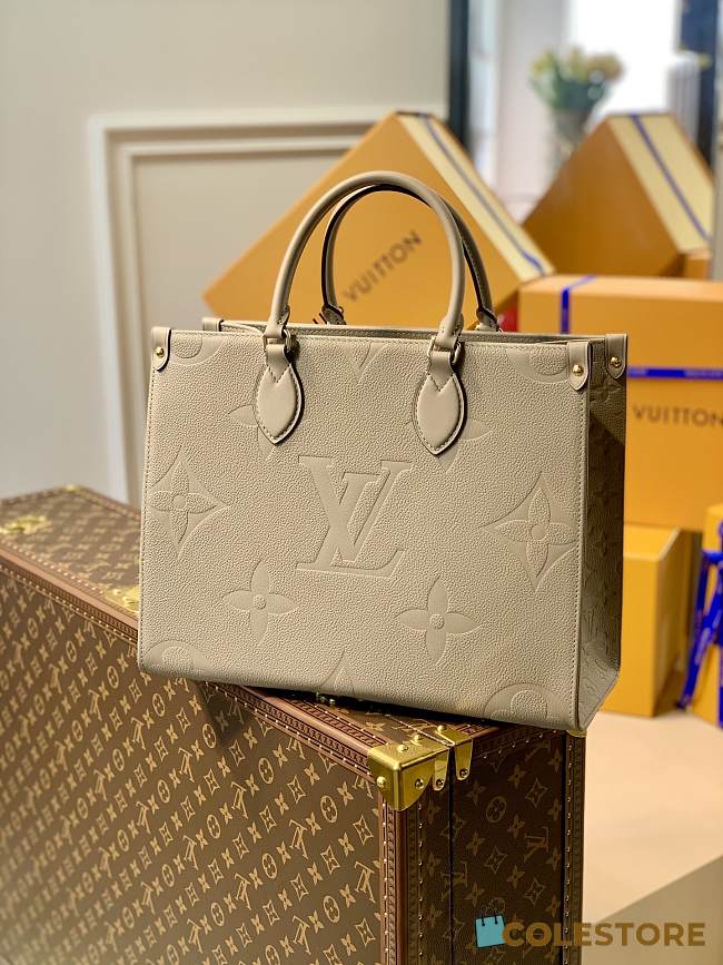 Louis Vuitton Onthego Monogram Empreinte In Grey M45607 35cm - 1