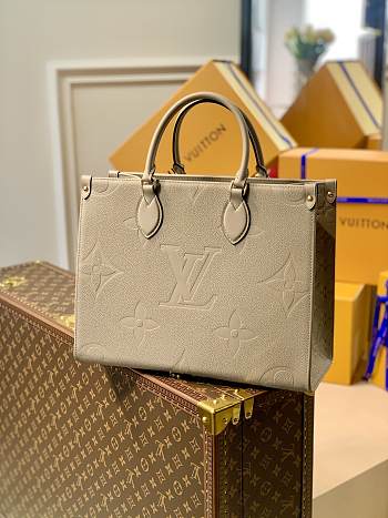 Louis Vuitton Onthego Monogram Empreinte In Grey M45607 35cm