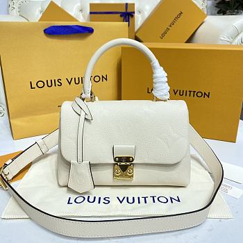Louis Vuiiton Madeleine BB Monogram Empreinte Leather White 24cm