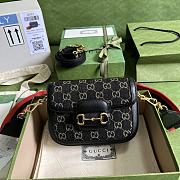 Gucci Horsebit 1955 Mini Black and Ivory 20.5cm - 1