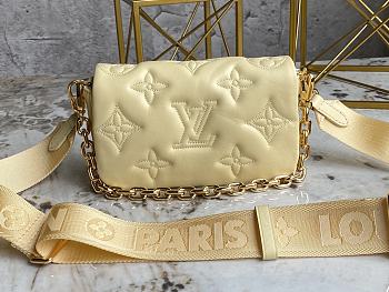 Louis Vuiiton Wallet On Strap Bubblegram M81400 Yellow 20cm