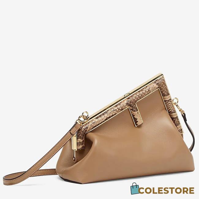 Fendi First Python Trim Shoulder Bag Size 26cm - 1