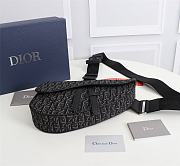 Dior Saddle Oblique Jacquard Black 28.6cm - 3