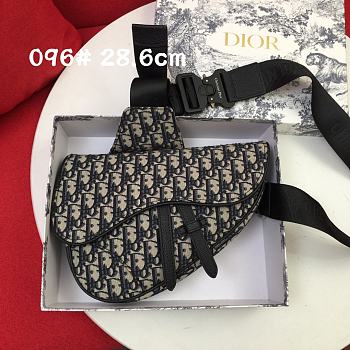 Dior Saddle Oblique Jacquard Shoulder Bag 28.6cm