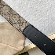 Gucci Double G Buckle GG Belt Beige Black  - 2