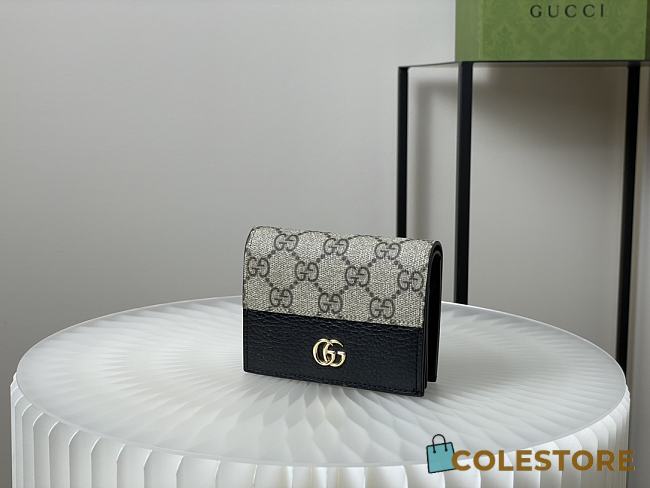 Gucci Marmont Card Case Wallet Black 11cm - 1