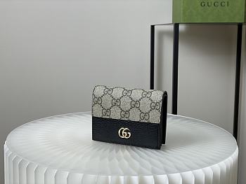 Gucci Marmont Card Case Wallet Black 11cm