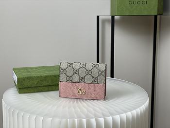 Gucci Marmont Card Case Wallet Pink 11cm