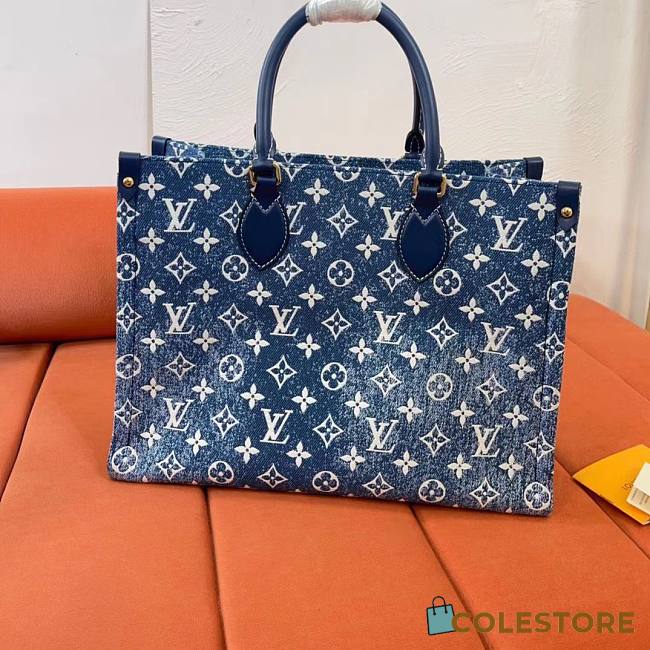 Louis Vuiiton Onthego Denim MM Tote Bag 31cm - 1