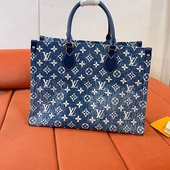 Louis Vuiiton Onthego Denim MM Tote Bag 31cm