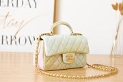 Chanel Handle Mini Flap Bag White 20cm - 5