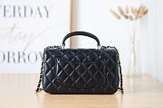 Chanel Handle Mini Flap Bag BLack 20cm - 4