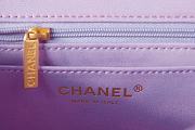 Chanel Handle Mini Flap Bag Purple 20cm - 4