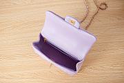 Chanel Handle Mini Flap Bag Purple 20cm - 2