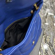 YSL Loulou Puffer Leather Shoulder Bag Blue 29cm - 5