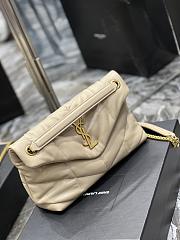 YSL Loulou Puffer Leather Shoulder Bag Apricot 29cm - 4