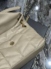 YSL Loulou Puffer Leather Shoulder Bag Apricot 29cm - 2